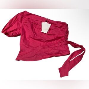 Sugarlips One-Shoulder Blouse NWT Med Sally Top